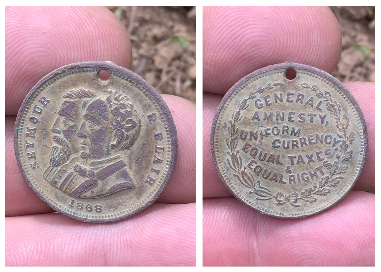 1868 Seymour & Blair Campaign Token IMG 4497